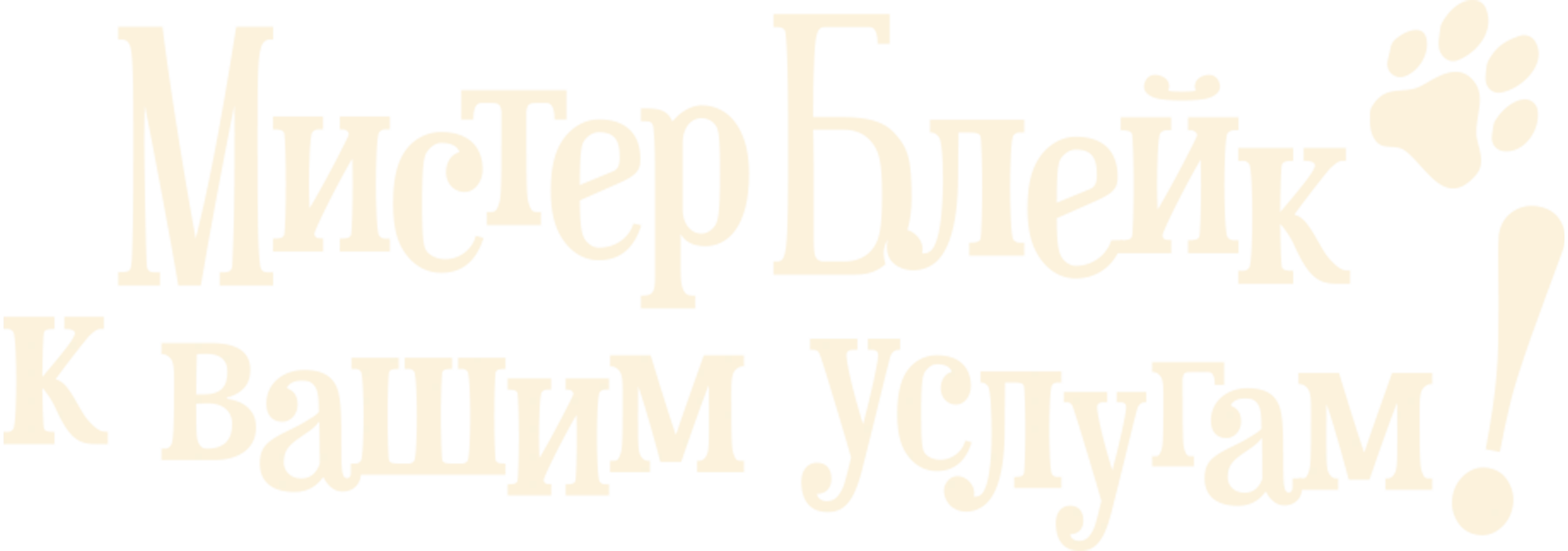Мистер Блейк к вашим услугам