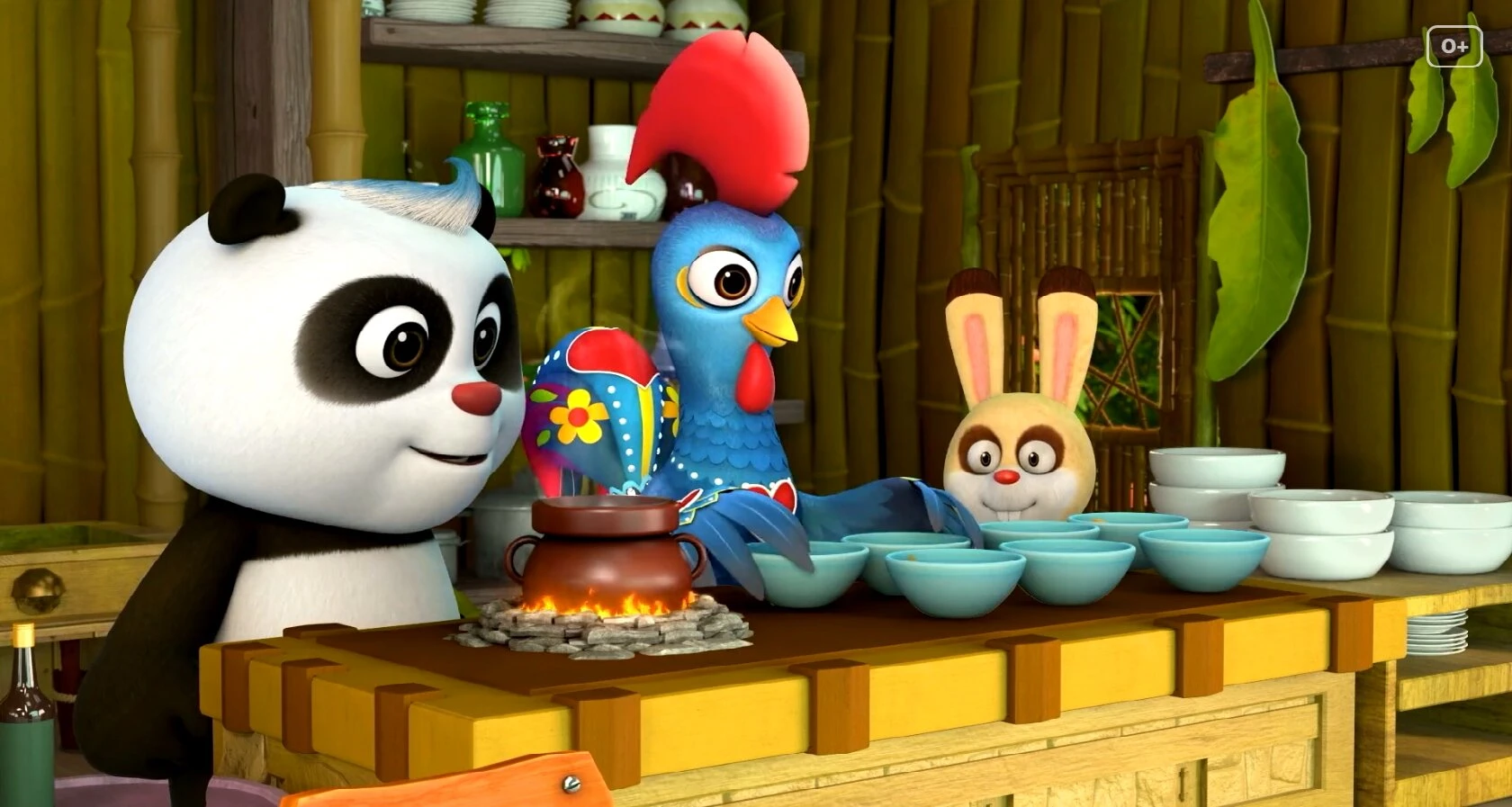 Панда и петушок Лука