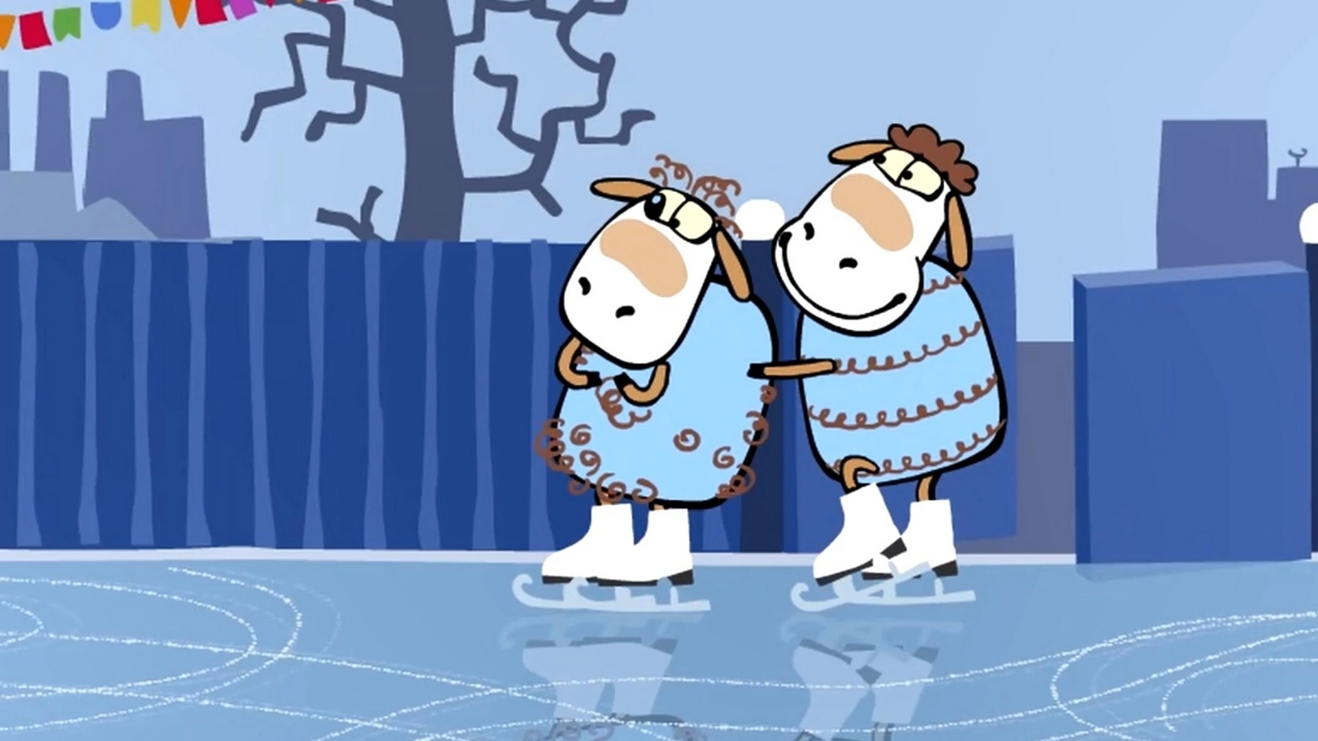 Долли и Холли на катке