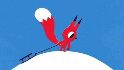 Бельчонок и санки