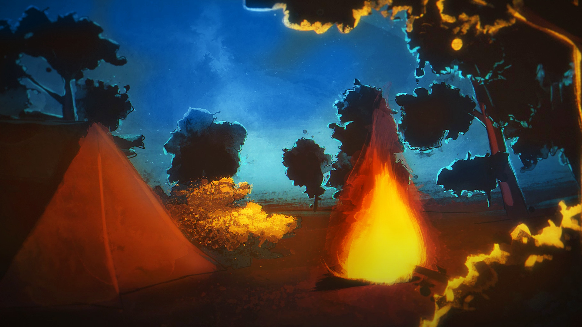 Баланс. Ночевка у костра на природе