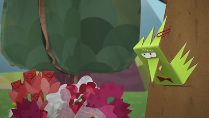 Розовая клумба