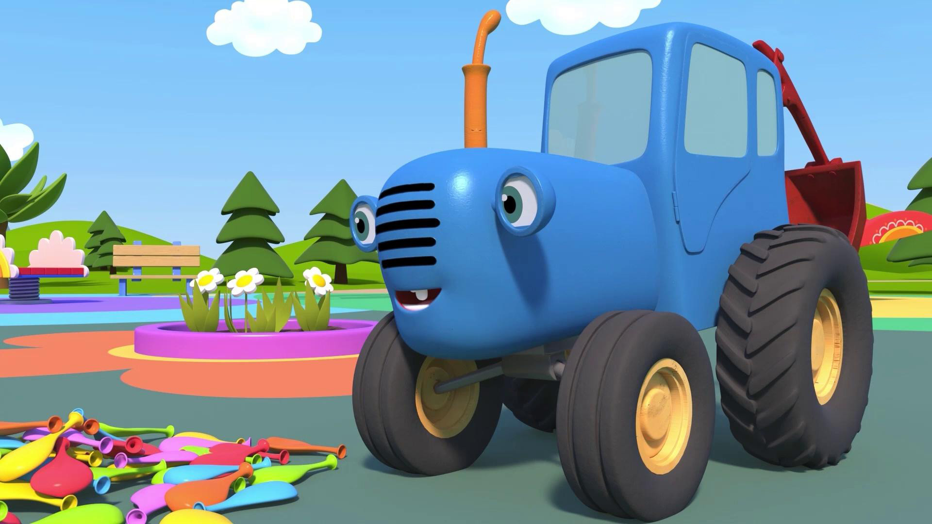 Бесплатную игру синий трактор