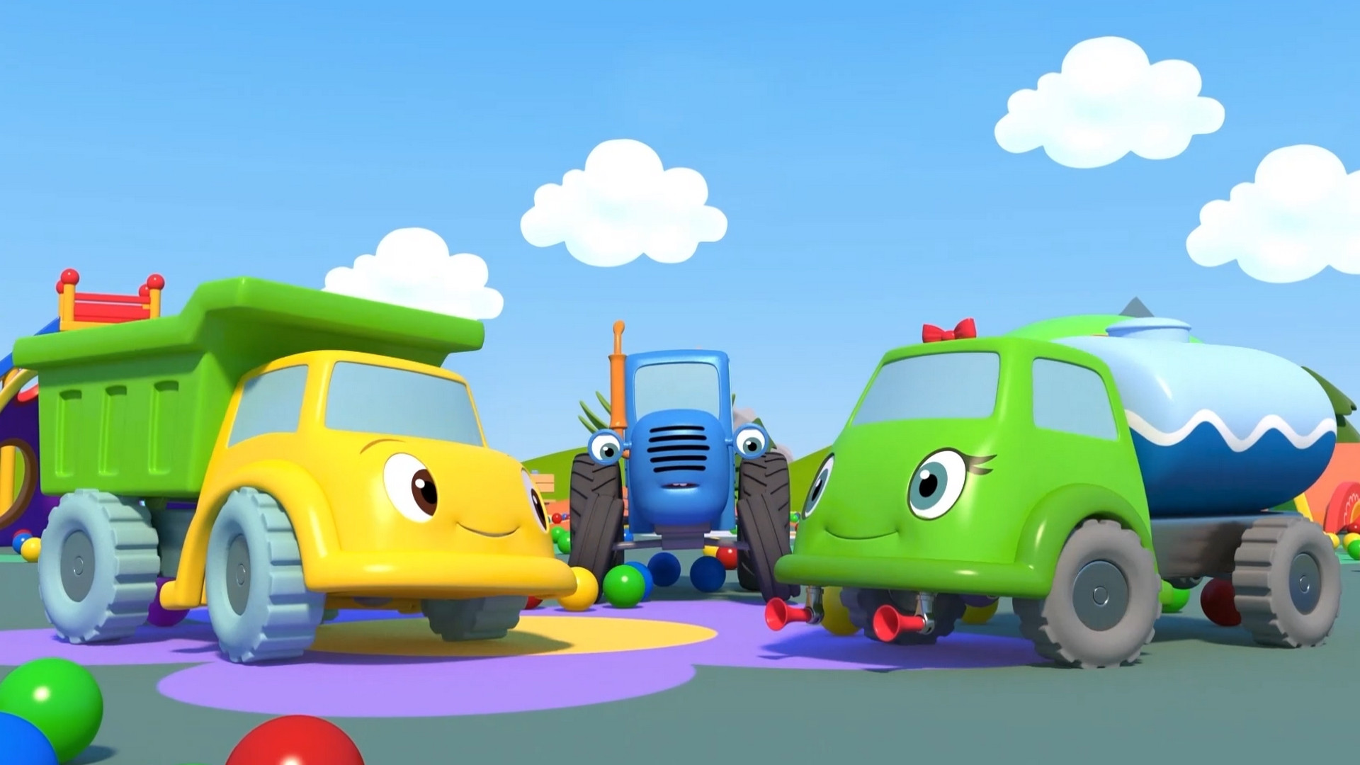 Разноцветные мячики